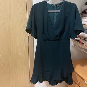Charlie Moss dark green mini dress